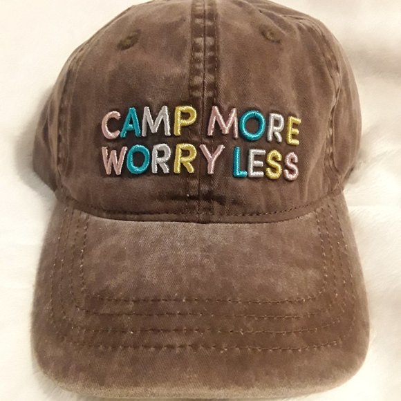 SOLD! Accessories - New Women's Camp More Worry Less Baseball Cap